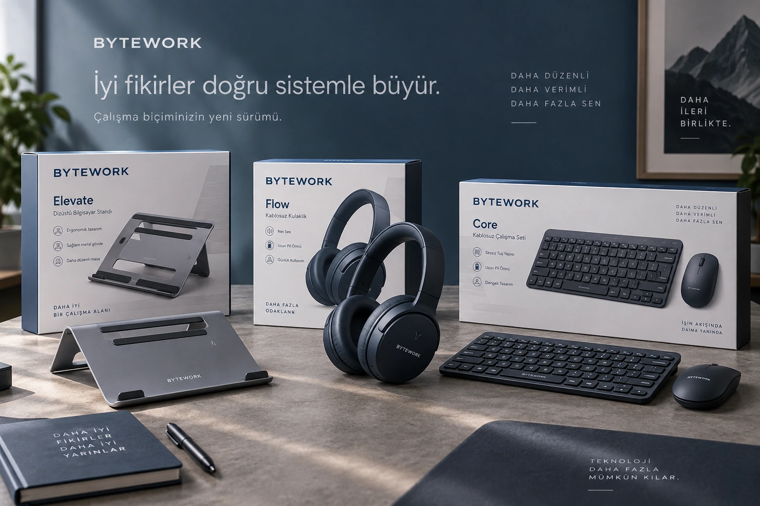 BYTEWORK — Etiket & ürün serisi konsept çalışması