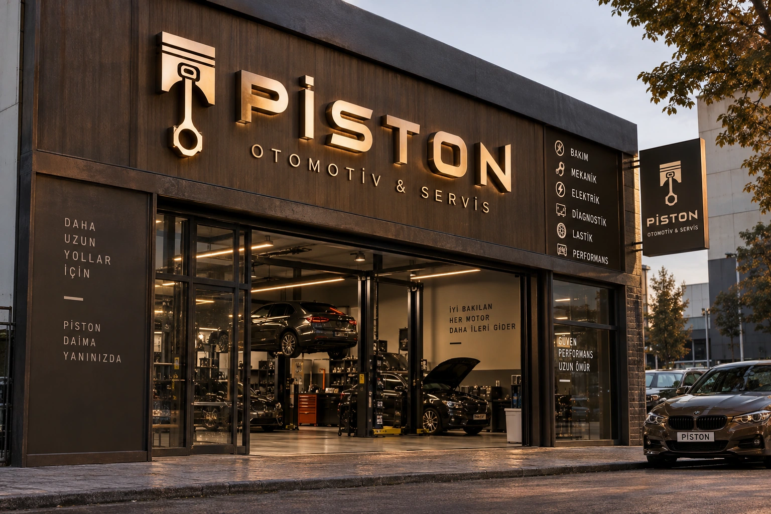 PİSTON — Tabela & cephe konsept çalışması